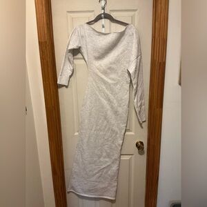 Gray off the shoulder sweater Dress